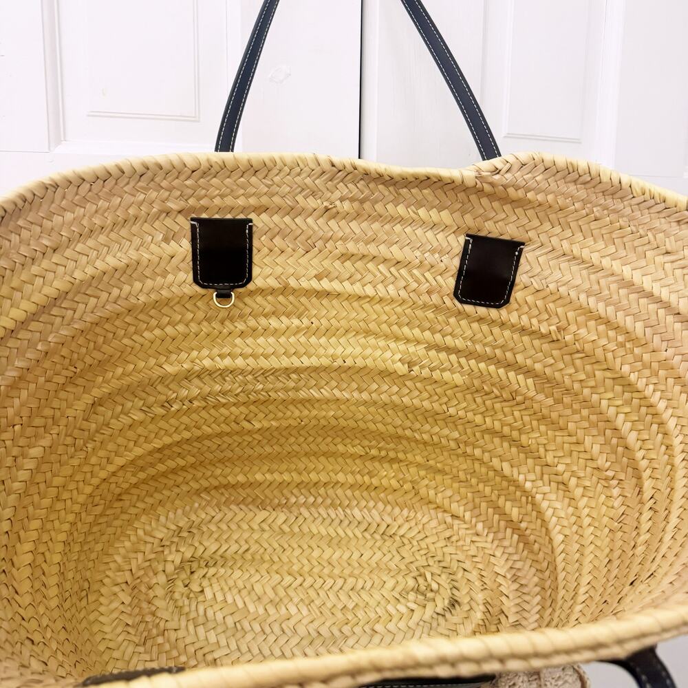 Tory Burch Ella Straw Floral Basket Tote Bag - Picture 12 of 14